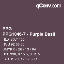 Color code: PPG - PPG1046-7 - Purple Basil | qconv.com