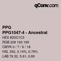 Color code: PPG - PPG1047-4 - Ancestral | qconv.com
