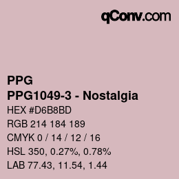 Farbcode: PPG - PPG1049-3 - Nostalgia | qconv.com