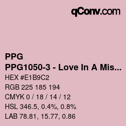 カラーコード: PPG - PPG1050-3 - Love In A Mist | qconv.com