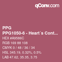 Code couleur: PPG - PPG1050-6 - Heart´s Content | qconv.com