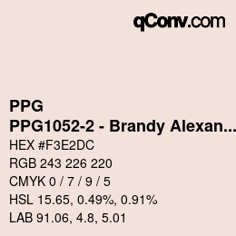 Color code: PPG - PPG1052-2 - Brandy Alexander | qconv.com