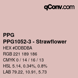 カラーコード: PPG - PPG1052-3 - Strawflower | qconv.com
