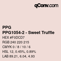 Color code: PPG - PPG1054-2 - Sweet Truffle | qconv.com