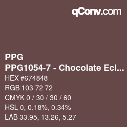 Code couleur: PPG - PPG1054-7 - Chocolate Eclair | qconv.com