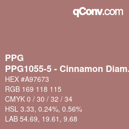 Color code: PPG - PPG1055-5 - Cinnamon Diamonds | qconv.com