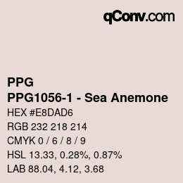 カラーコード: PPG - PPG1056-1 - Sea Anemone | qconv.com