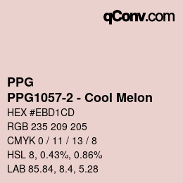 Color code: PPG - PPG1057-2 - Cool Melon | qconv.com
