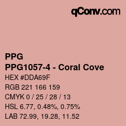 Color code: PPG - PPG1057-4 - Coral Cove | qconv.com