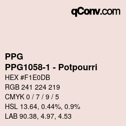 Farbcode: PPG - PPG1058-1 - Potpourri | qconv.com