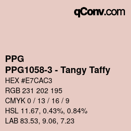Color code: PPG - PPG1058-3 - Tangy Taffy | qconv.com