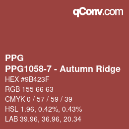 カラーコード: PPG - PPG1058-7 - Autumn Ridge | qconv.com