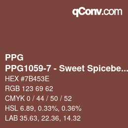 Color code: PPG - PPG1059-7 - Sweet Spiceberry | qconv.com