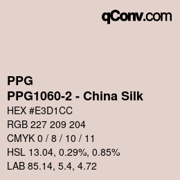 Color code: PPG - PPG1060-2 - China Silk | qconv.com