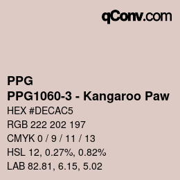 Código de color: PPG - PPG1060-3 - Kangaroo Paw | qconv.com
