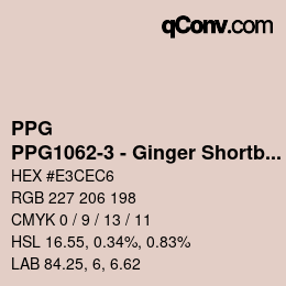 Farbcode: PPG - PPG1062-3 - Ginger Shortbread | qconv.com