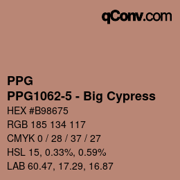 カラーコード: PPG - PPG1062-5 - Big Cypress | qconv.com