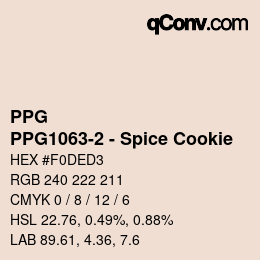 Code couleur: PPG - PPG1063-2 - Spice Cookie | qconv.com