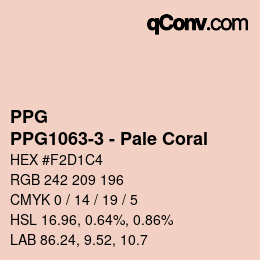 Farbcode: PPG - PPG1063-3 - Pale Coral | qconv.com