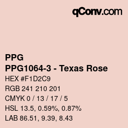 Color code: PPG - PPG1064-3 - Texas Rose | qconv.com