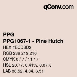 Color code: PPG - PPG1067-1 - Pine Hutch | qconv.com