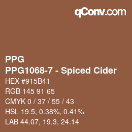 Color code: PPG - PPG1068-7 - Spiced Cider | qconv.com
