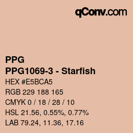 Código de color: PPG - PPG1069-3 - Starfish | qconv.com