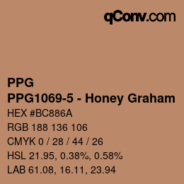 Color code: PPG - PPG1069-5 - Honey Graham | qconv.com