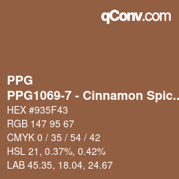 Farbcode: PPG - PPG1069-7 - Cinnamon Spice | qconv.com