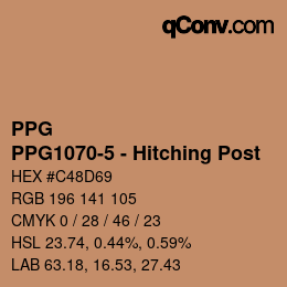 Code couleur: PPG - PPG1070-5 - Hitching Post | qconv.com