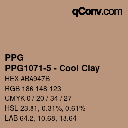 Farbcode: PPG - PPG1071-5 - Cool Clay | qconv.com