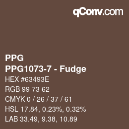 Farbcode: PPG - PPG1073-7 - Fudge | qconv.com