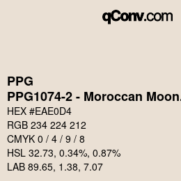 カラーコード: PPG - PPG1074-2 - Moroccan Moonlight | qconv.com