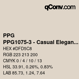 カラーコード: PPG - PPG1075-3 - Casual Elegance | qconv.com