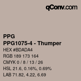 Color code: PPG - PPG1075-4 - Thumper | qconv.com