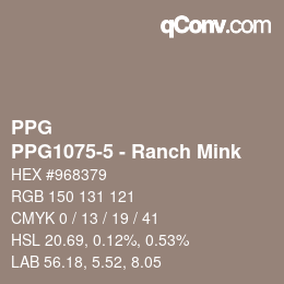 Farbcode: PPG - PPG1075-5 - Ranch Mink | qconv.com