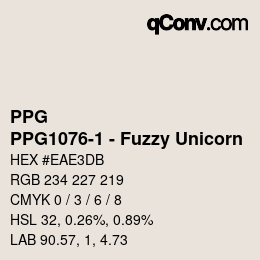 Farbcode: PPG - PPG1076-1 - Fuzzy Unicorn | qconv.com