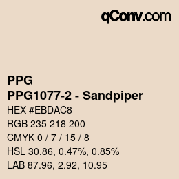 Color code: PPG - PPG1077-2 - Sandpiper | qconv.com