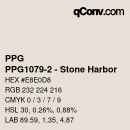 Farbcode: PPG - PPG1079-2 - Stone Harbor | qconv.com