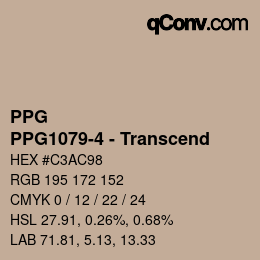 Código de color: PPG - PPG1079-4 - Transcend | qconv.com