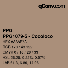 Farbcode: PPG - PPG1079-5 - Cocoloco | qconv.com