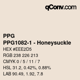 Color code: PPG - PPG1082-1 - Honeysuckle | qconv.com