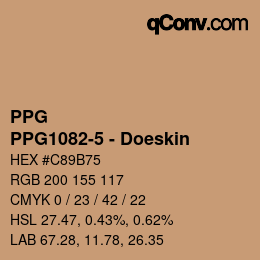 Color code: PPG - PPG1082-5 - Doeskin | qconv.com