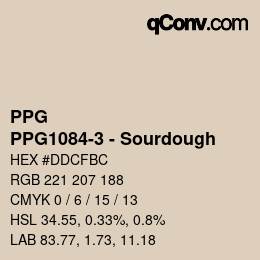 Color code: PPG - PPG1084-3 - Sourdough | qconv.com