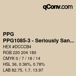 Color code: PPG - PPG1085-3 - Seriously Sand | qconv.com