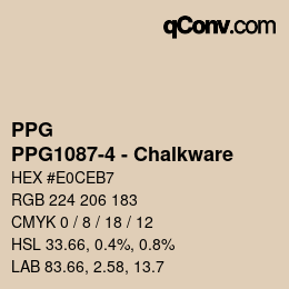 カラーコード: PPG - PPG1087-4 - Chalkware | qconv.com