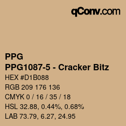 Código de color: PPG - PPG1087-5 - Cracker Bitz | qconv.com