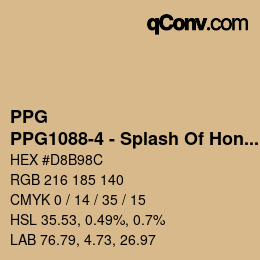 Farbcode: PPG - PPG1088-4 - Splash Of Honey | qconv.com