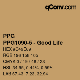Color code: PPG - PPG1090-5 - Good Life | qconv.com