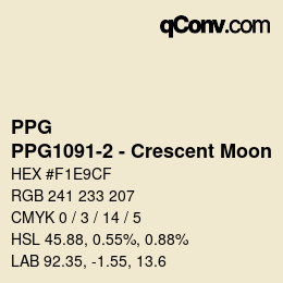 Color code: PPG - PPG1091-2 - Crescent Moon | qconv.com